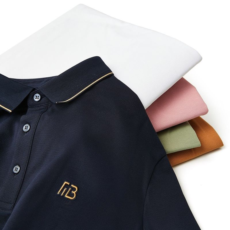 Áo thun bình thường của nam giới trong vật liệu bông tuyệt vời tùy chỉnh với áo polo màu hồng