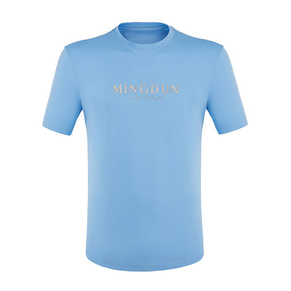 170-210grams Độ đàn hồi cao bình thường T-shirt đơn giản với logo Mô hình tùy chỉnh cho nam giới