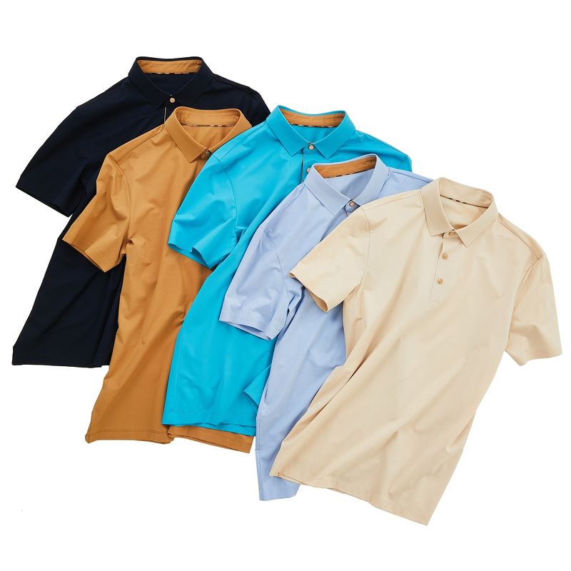 POLO Golf áo thun thời trang cắt trên áo thun đơn giản thêu đàn ông in chấp nhận được