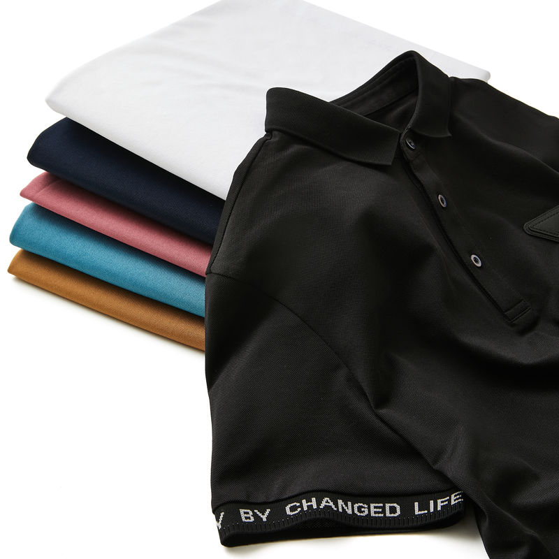 Áo polo đồng phục văn phòng trong vải dệt với độ đàn hồi cao và in tùy chỉnh