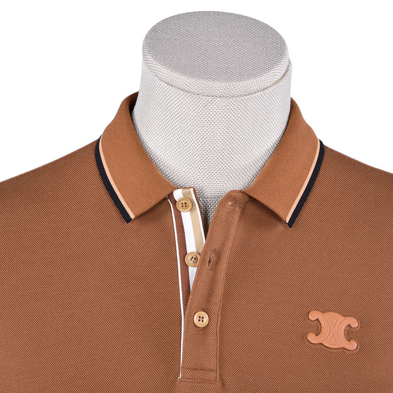 Thiết kế cổ áo đặc biệt chống nhổ áo Polo màu đơn giản với logo và vải tùy chỉnh
