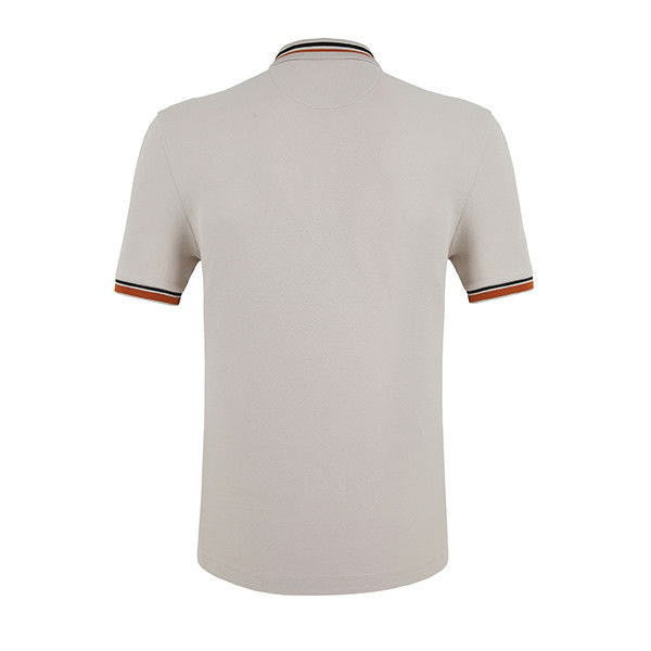 Thường phù hợp Polo áo thun sọc khô nhanh Odm với logo tùy chỉnh vải đan