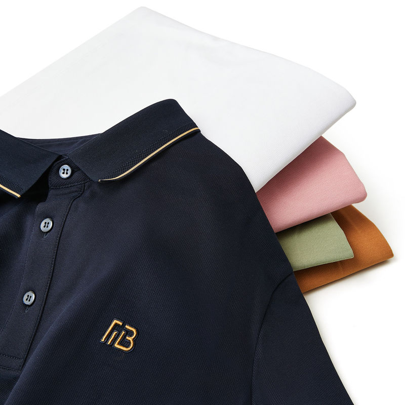 Polyester Golf Đàn ông Polo áo sơ mi Hít thở với Solid Color Custom Logo
