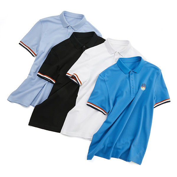 Logo tùy chỉnh Polo Cotton áo thun nam Polo tay áo màn trình diễn Polo áo thun Puff in