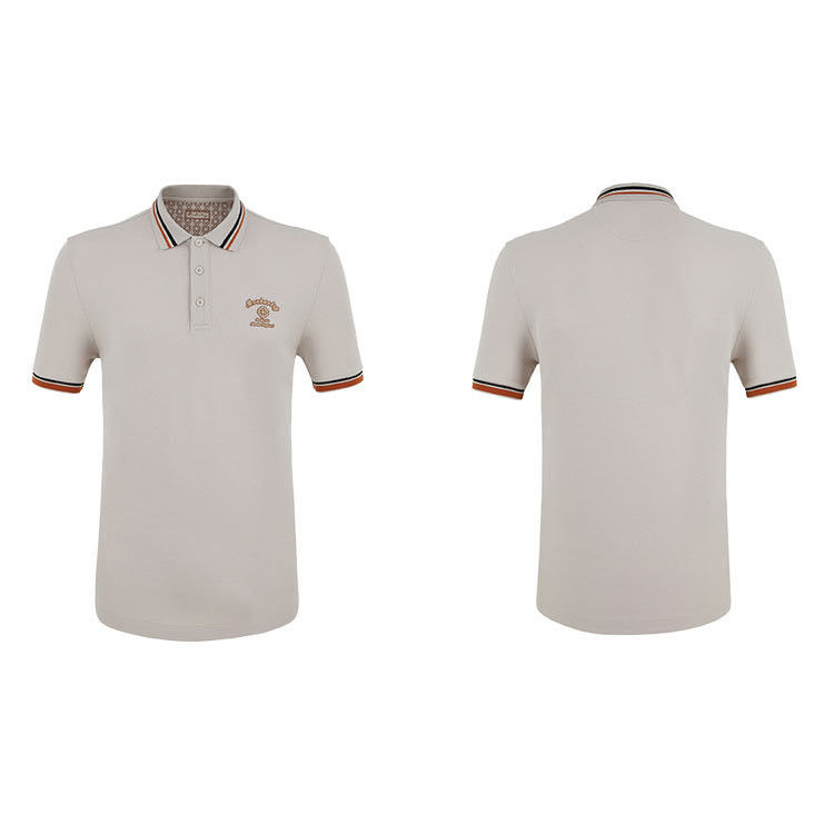 Thiết kế thời trang Logo tùy chỉnh Slim Fit Polo Shirt nam Cotton 100% puff in áo golf