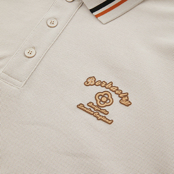 Golf Slim Đàn ông Polo áo sơ mi 100% Cotton Puff in Logo tùy chỉnh cho bình thường