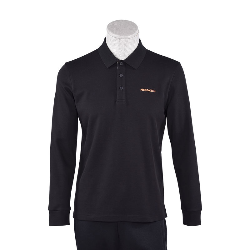 92 Polyester 8 Spandex Polo Shirts cho nam giới tay dài Polo đơn giản chống nhăn