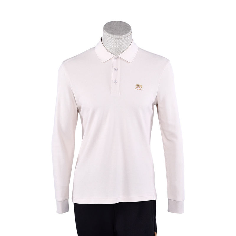 Logo tùy chỉnh Áo Polo Slim Fit trong Anti-Pilling Đen với phương pháp dệt thêu