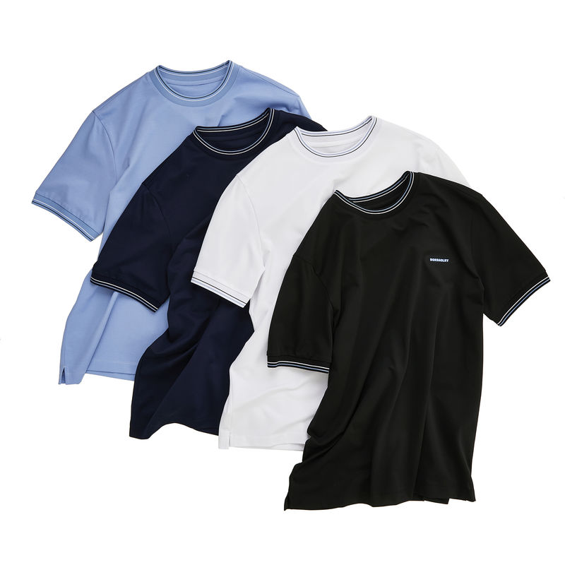 230 Gsm Cotton T-Shirt Cho Người đàn ông tay ngắn O cổ thắt thắt cổ