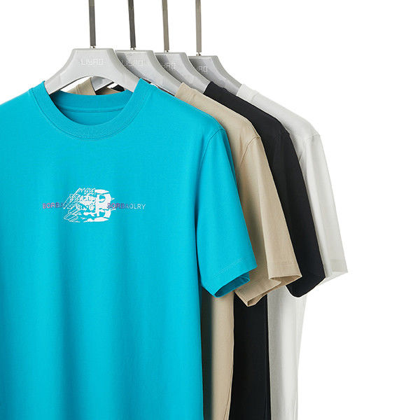 Xanh 100 Cotton Đàn ông Gym T-Shirt kích thước lớn Custom Logo phong cách cho mùa hè và thể thao