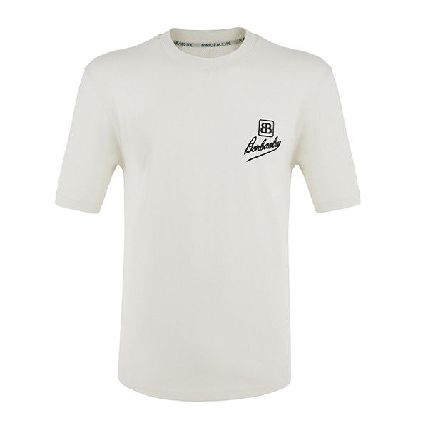 T-shirt lớn cho nam giới Trọng lượng nặng Cotton thoải mái Phong thêu Offset in