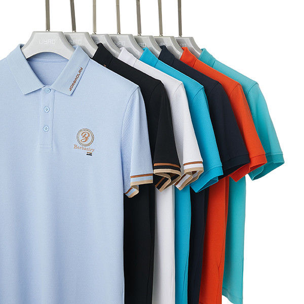 Màu tùy chỉnh Logo màu xanh lá cây màu xanh lam áo Polo thể thao 2024 mới nhất thoải mái vải trọng lượng 170-210Grams