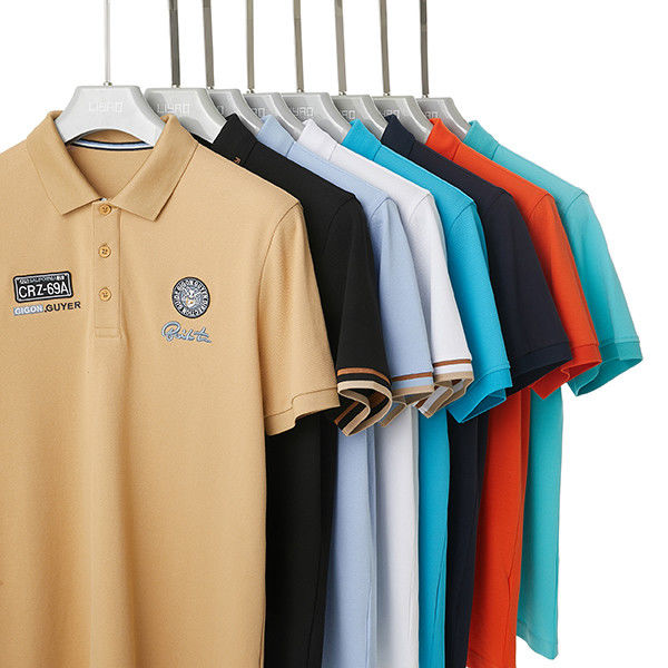 Xu hướng thời trang áo phông polo nam giới với khả năng phát hiện kim 95% polyester 5% spandex
