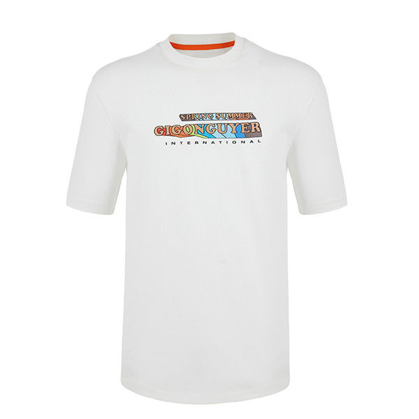 Custom 100% Cotton Hít thở phù hợp T-shirt lỏng thoải mái in T-shirt nam
