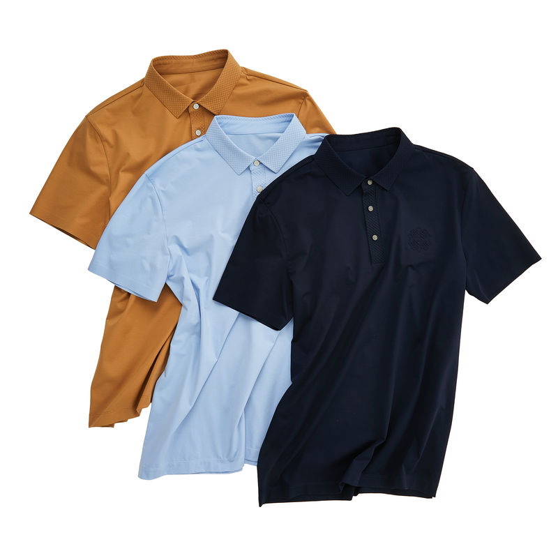 Logo màu tùy chỉnh Polo Spandex Nylon Đàn ông Áo thun không thắt cho OEM ODM Mô hình