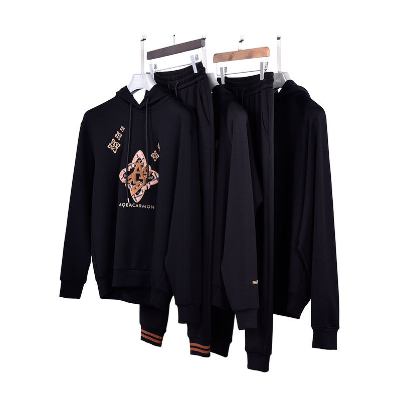 Chạy bộ Cotton Nam Hoodie mồ hôi Wicking Logo Mô hình tùy chỉnh 450Gsm Cho Thể thao