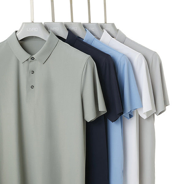Đồ đàn ông tùy chỉnh Polo áo phông nén liền mạch Cotton 170-210Grams màu sắc tùy chỉnh