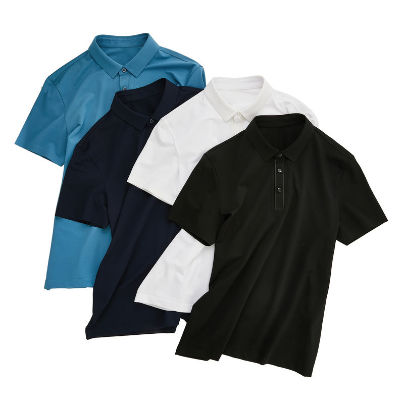 Áo Polo Plus Size Đàn ông Áo Polo tay ngắn chống nhăn Áo Polo 100% Cotton cho thể thao