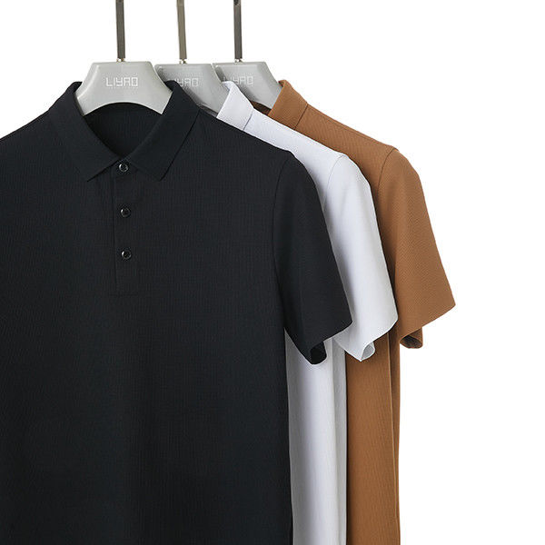 Áo Polo chống nếp nhăn bằng vải đan cho nam giới với màu sắc tùy chỉnh và thiết kế lớn