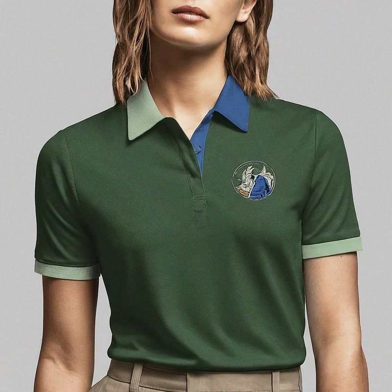 Casual Golf Đàn bà Polo áo sơ mi tùy chỉnh đa màu với logo thêu