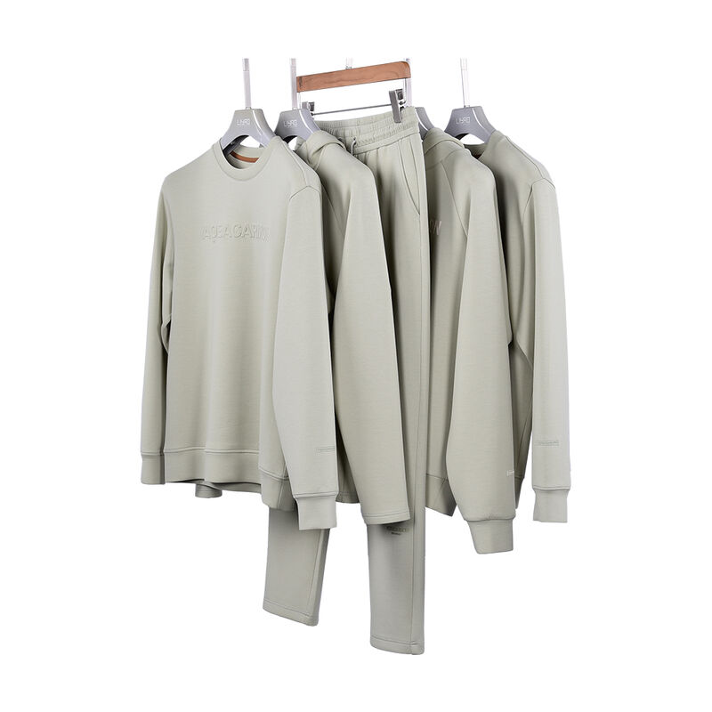 Bộ đồ thể thao nam Essentials chống mùi OEM chất lượng cao, quần jogger và áo hoodie, phù hợp mặc hàng ngày, tập luyện thể thao, có họa tiết dập nổi 3D