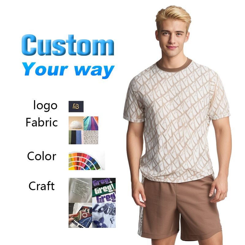 Tốc độ cung cấp nhanh Custom Turtle Mock Neck Thêu cổ dày O-Neck Cotton T-Shirt đồ họa với logo