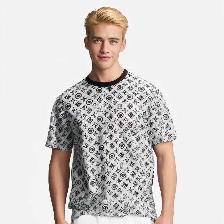 Áo thun nam ngắn tay cổ bẻ vintage giặt tay in logo theo yêu cầu bán sỉ trực tiếp mùa hè