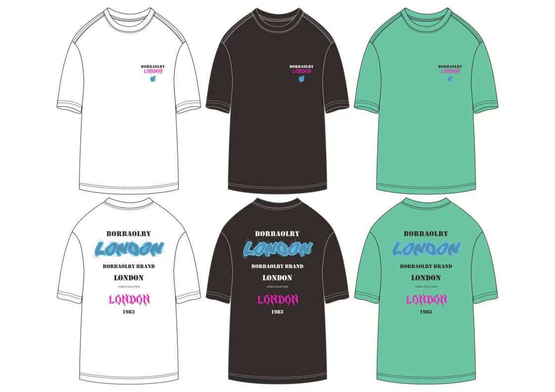 Giá cạnh tranh Logo tùy chỉnh Trọng lượng lớn 100% Cotton Đen O-Neck áo phông cho nam giới