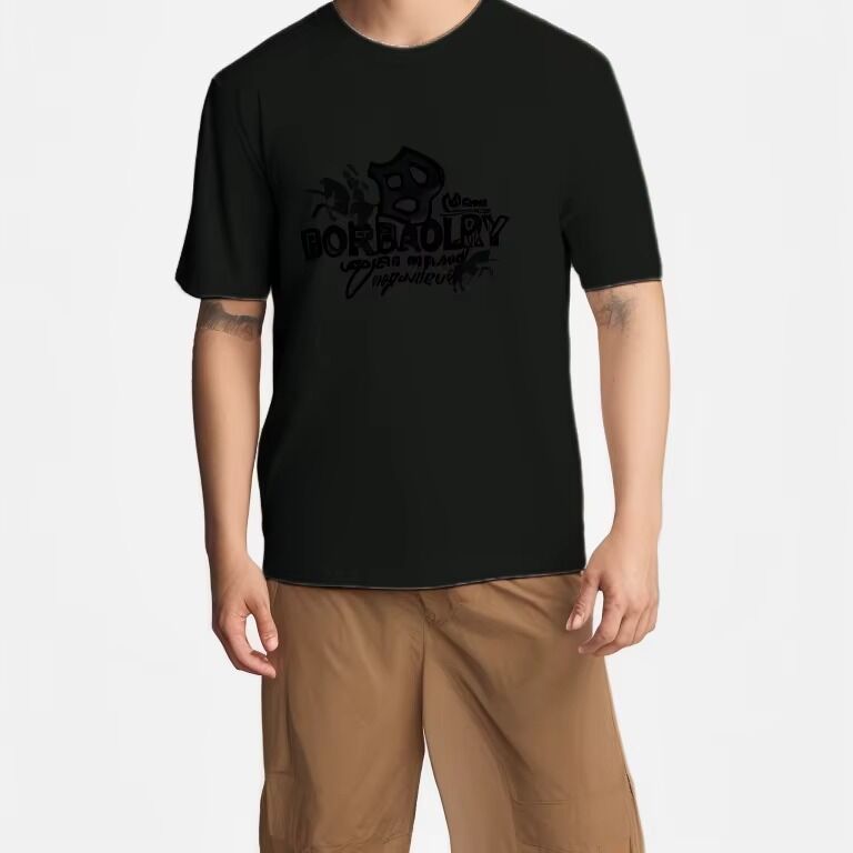 180g áo sơ mi trong kho Mùa hè in 100% bông Fitted cổ điển áo sơ mi kích thước lớn áo thun nam