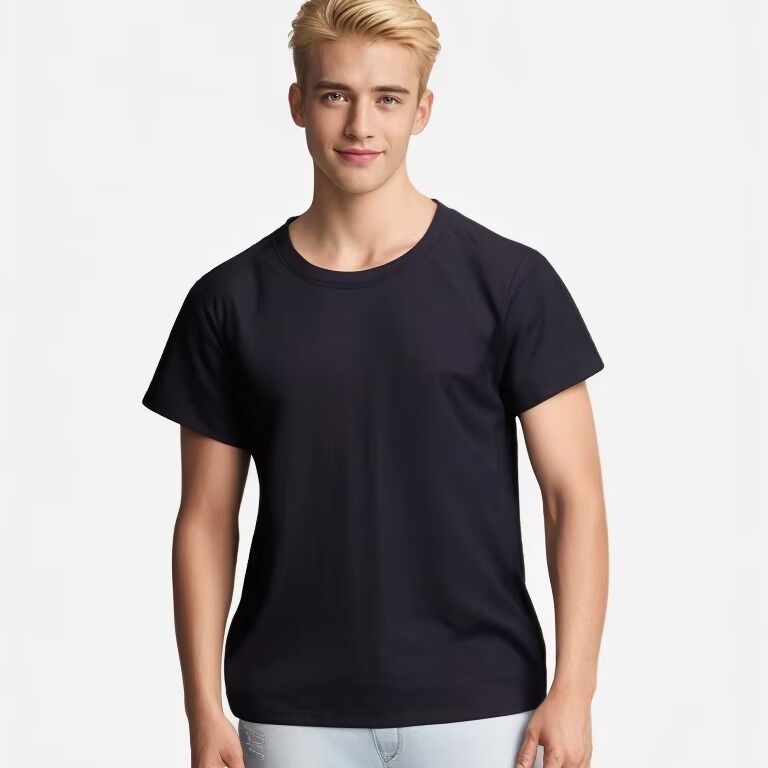 Áo thun nam cổ tròn cá nhân hóa 100% cotton khô nhanh thoáng khí phong cách vintage ảnh tùy chỉnh tay ngắn trơn