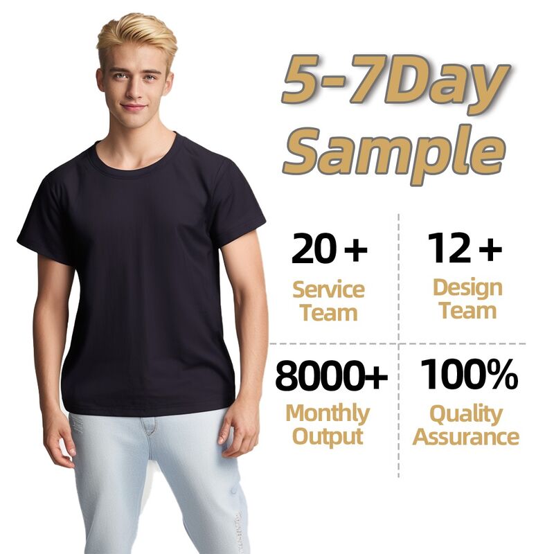 Áo thun nam cổ tròn cá nhân hóa 100% cotton khô nhanh thoáng khí phong cách vintage ảnh tùy chỉnh tay ngắn trơn