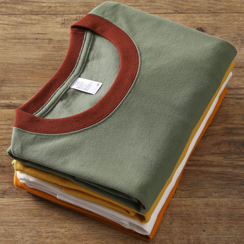 Nhà sản xuất bán buôn Áo thun dán màu tùy chỉnh Unisex Trọng lượng cao chất lượng cao Áo thun dán hai màu