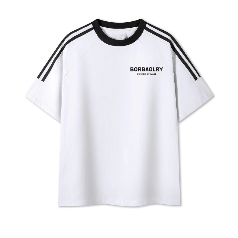 Áo thun nam cổ tròn regular fit dệt kim cotton nhuộm thoải mái, áo thun nam phối họa tiết ngọt ngào