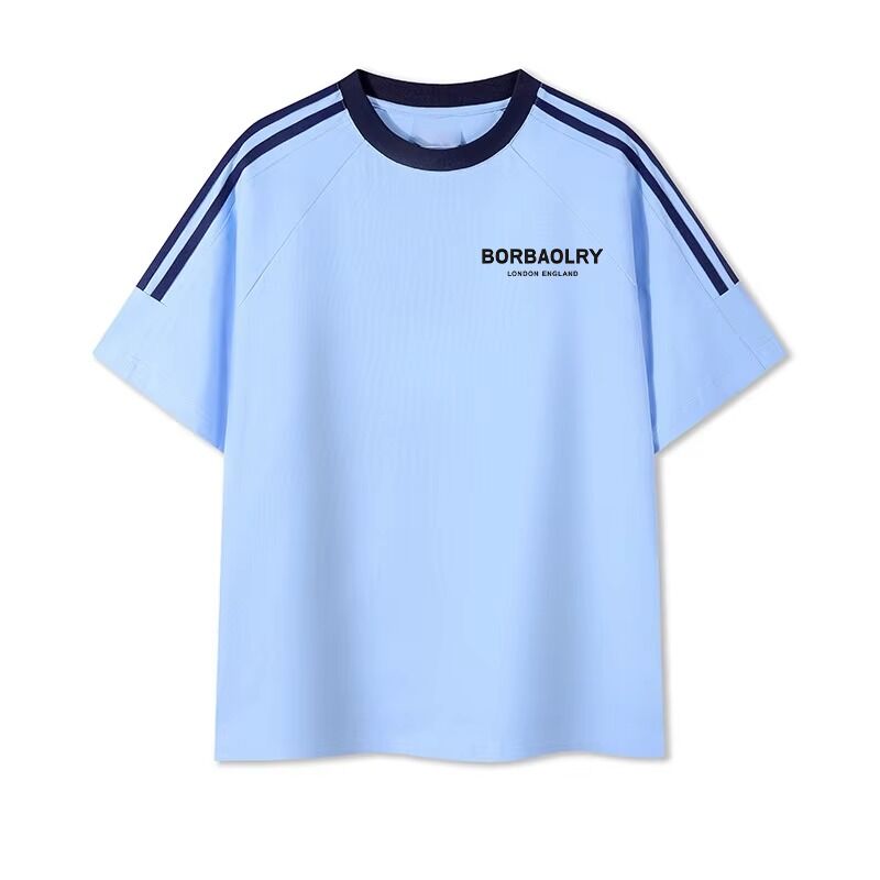 Áo thun nam cổ tròn regular fit dệt kim cotton nhuộm thoải mái, áo thun nam phối họa tiết ngọt ngào