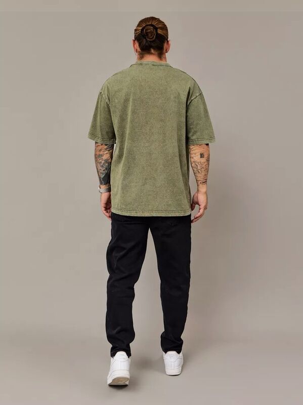 Áo thun nam chất lượng cao phong cách đường phố rộng rãi co giãn áo thun dáng rộng áo thun crop top in hình đồ dùng mùa hè áo thun