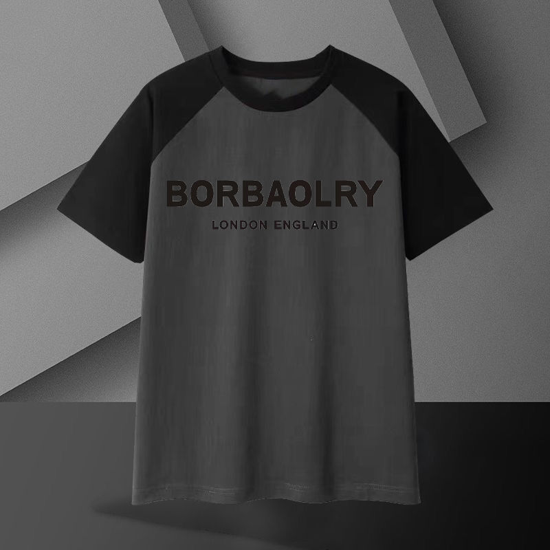 Áo thun cotton dày cho nam giới 220 gram thoáng khí dáng rộng tay ngắn trơn màu dáng dài vải dệt kim