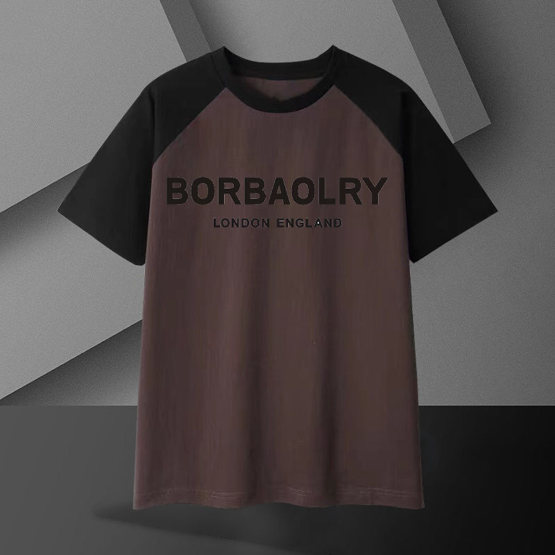 Áo thun cotton dày cho nam giới 220 gram thoáng khí dáng rộng tay ngắn trơn màu dáng dài vải dệt kim