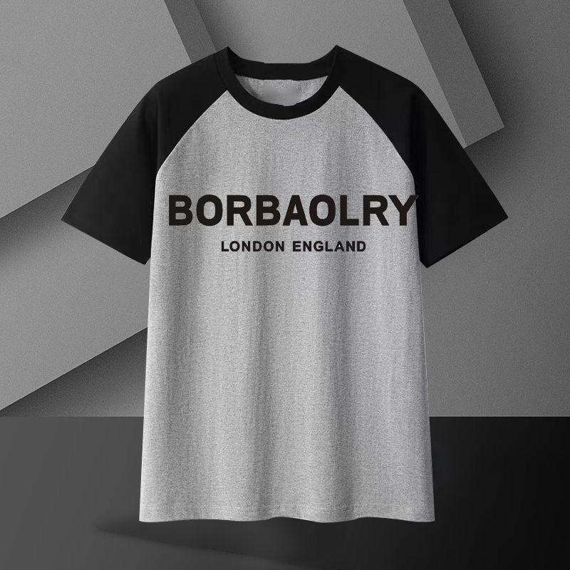 Áo thun cotton dày cho nam giới 220 gram thoáng khí dáng rộng tay ngắn trơn màu dáng dài vải dệt kim