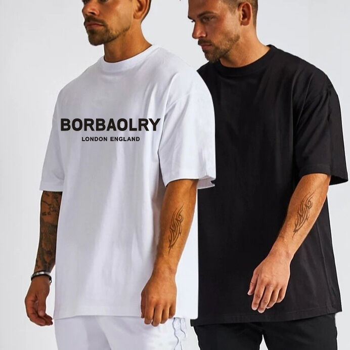 220 Gsm Cotton T-Shirt chất lượng cao Drop Shoulder T-Shirt kích thước lớn bán buôn áo thun tùy chỉnh cho nam giới
