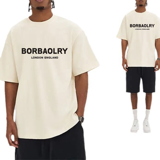 220 Gsm Cotton T-Shirt chất lượng cao Drop Shoulder T-Shirt kích thước lớn bán buôn áo thun tùy chỉnh cho nam giới