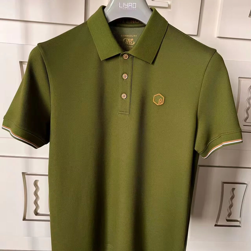 Áo Polo Đàn ông cao cấp cổ điển cổ áo màu sắc dẻo dai chi tiết kết cấu silicone logo chất lượng cao áo Polo Đàn ông