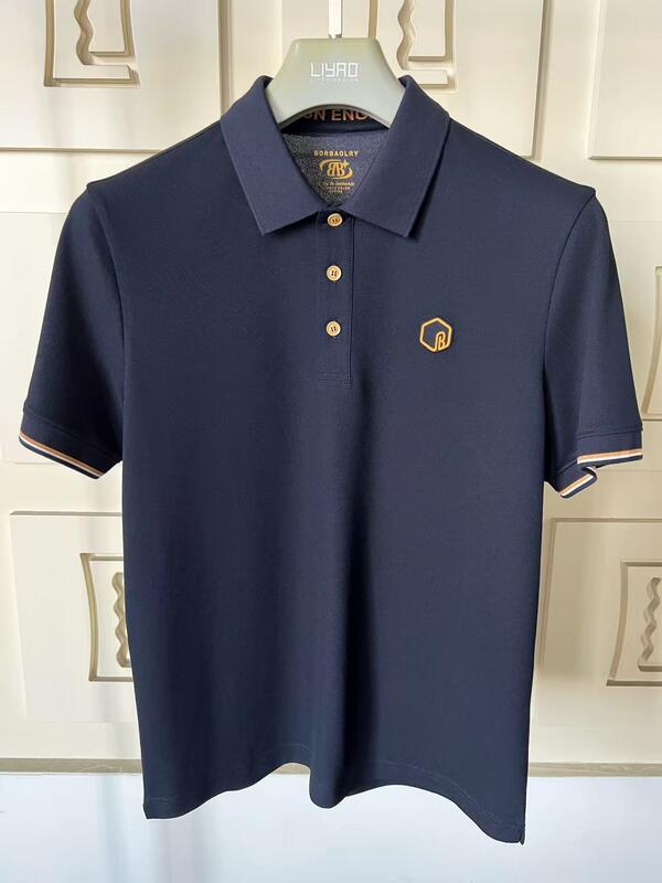 Áo Polo Đàn ông cao cấp cổ điển cổ áo màu sắc dẻo dai chi tiết kết cấu silicone logo chất lượng cao áo Polo Đàn ông