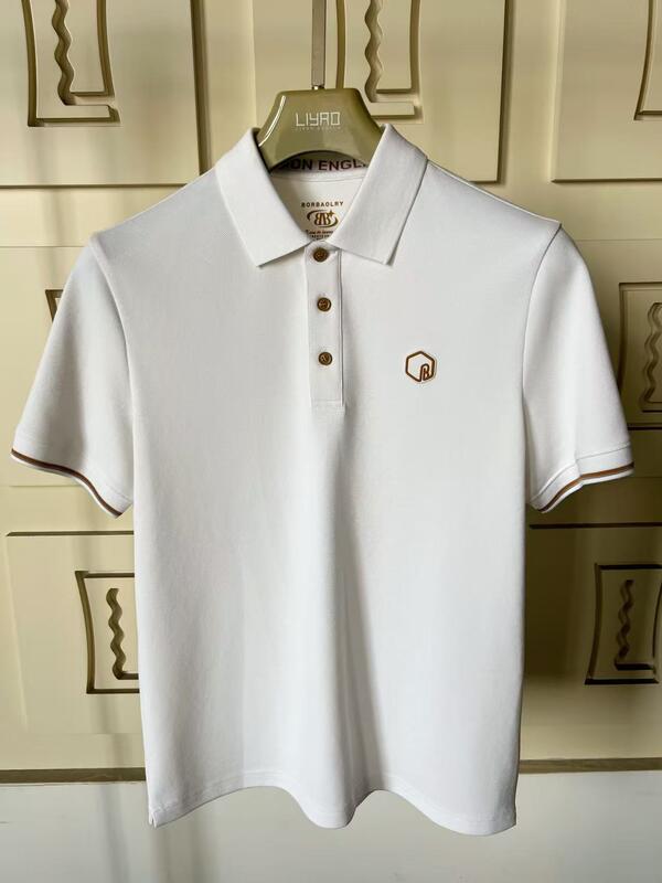 Áo Polo Đàn ông cao cấp cổ điển cổ áo màu sắc dẻo dai chi tiết kết cấu silicone logo chất lượng cao áo Polo Đàn ông