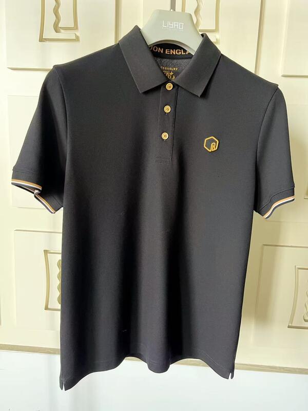 Áo Polo Đàn ông cao cấp cổ điển cổ áo màu sắc dẻo dai chi tiết kết cấu silicone logo chất lượng cao áo Polo Đàn ông