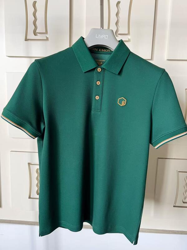 Áo Polo Đàn ông cao cấp cổ điển cổ áo màu sắc dẻo dai chi tiết kết cấu silicone logo chất lượng cao áo Polo Đàn ông