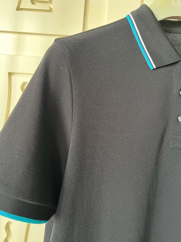 Áo polo nam giới với kết cấu tương phản và thiết kế 100% Cotton Piqué chất lượng cao T-shirt nhà máy Áo polo nam