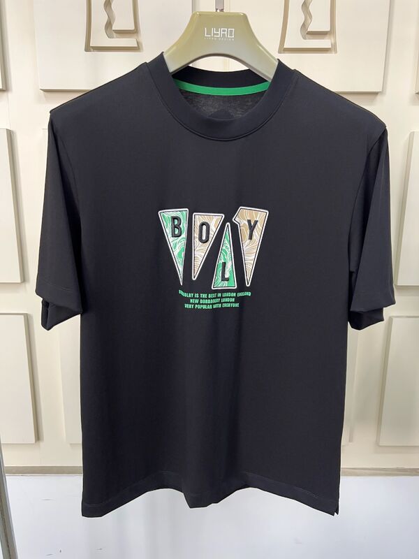 Đàn ông Crew Neck áo thun tay ngắn, in ấn đồ họa thời trang và thêu áo thun đa màu đơn giản 100% bông áo thun cho nam giới