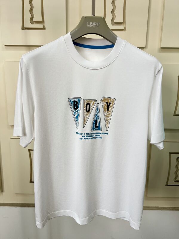 Đàn ông Crew Neck áo thun tay ngắn, in ấn đồ họa thời trang và thêu áo thun đa màu đơn giản 100% bông áo thun cho nam giới