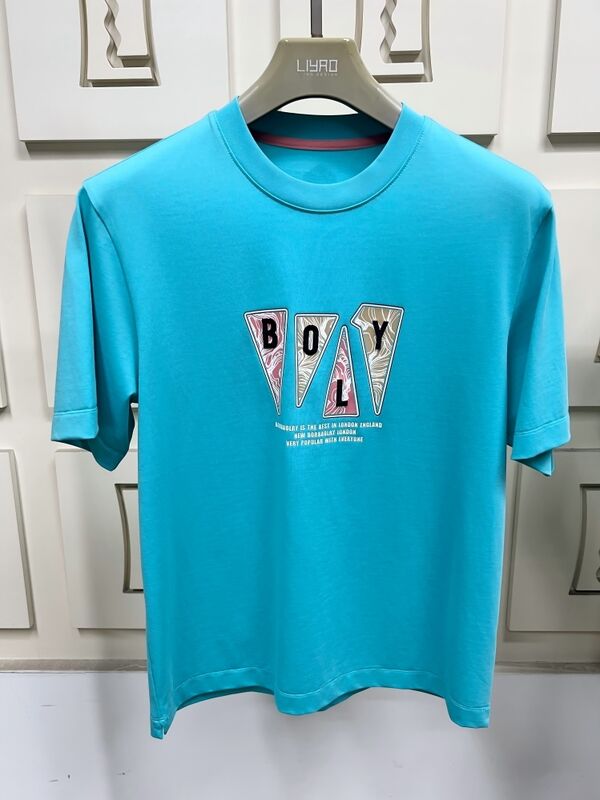 Đàn ông Crew Neck áo thun tay ngắn, in ấn đồ họa thời trang và thêu áo thun đa màu đơn giản 100% bông áo thun cho nam giới