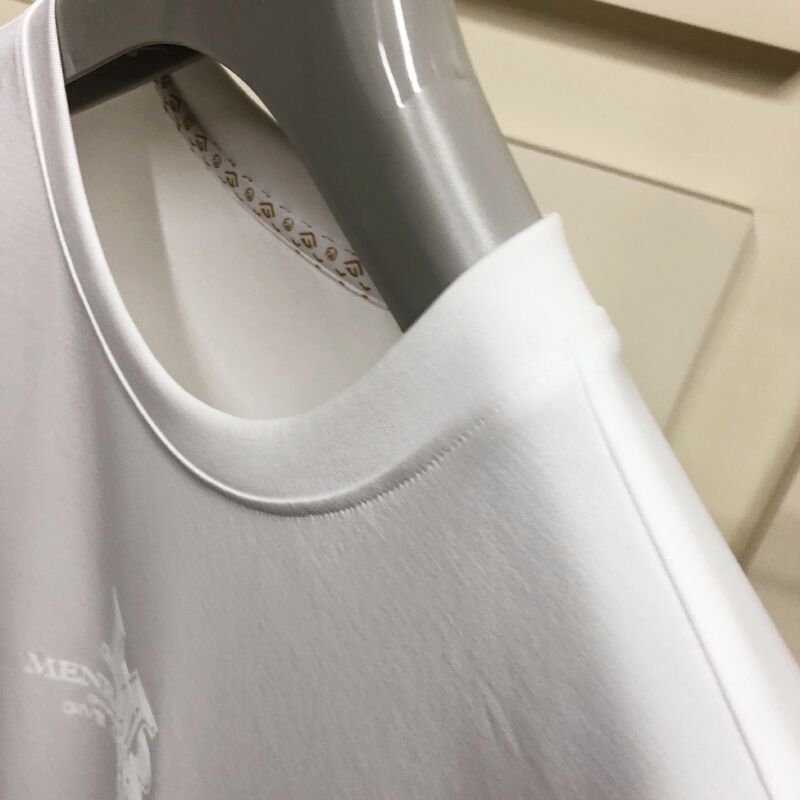 Áo thun bông hữu cơ cao cấp cho nam giới - Áo thun với logo nổi, vải mềm thở cho mặc bình thường & kinh doanh